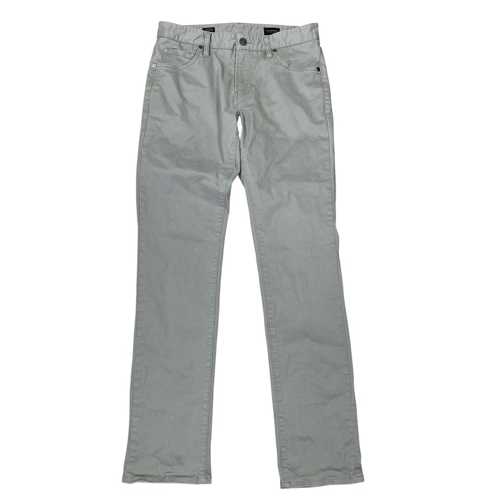 7 Diamonds Clifton Slim Straight Jeans Mens 30x34 (Fits 31x33) Tan Stretch Denim